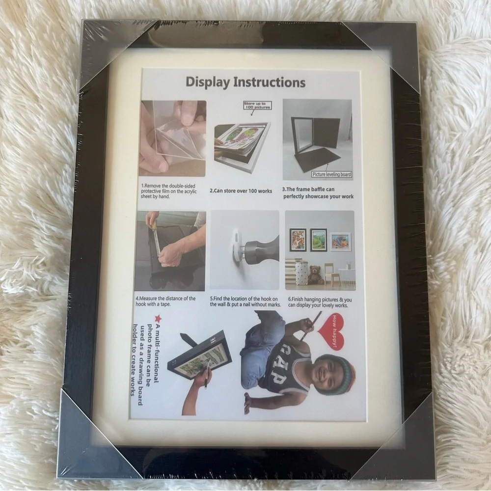 Kids Art Display Picture Frame Black   -  8.5 x 11